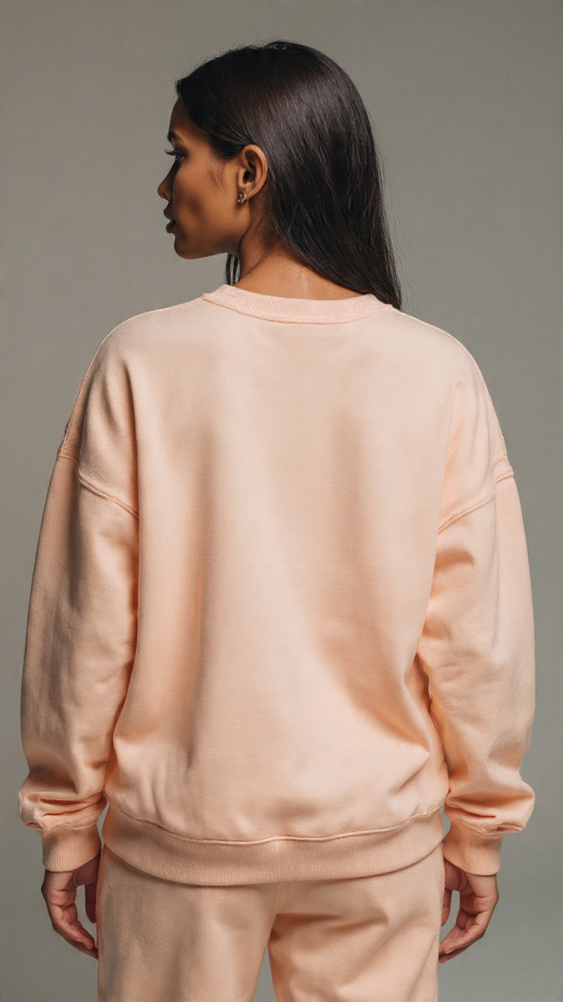 Peach Cocoon Oversized Sweat shirt