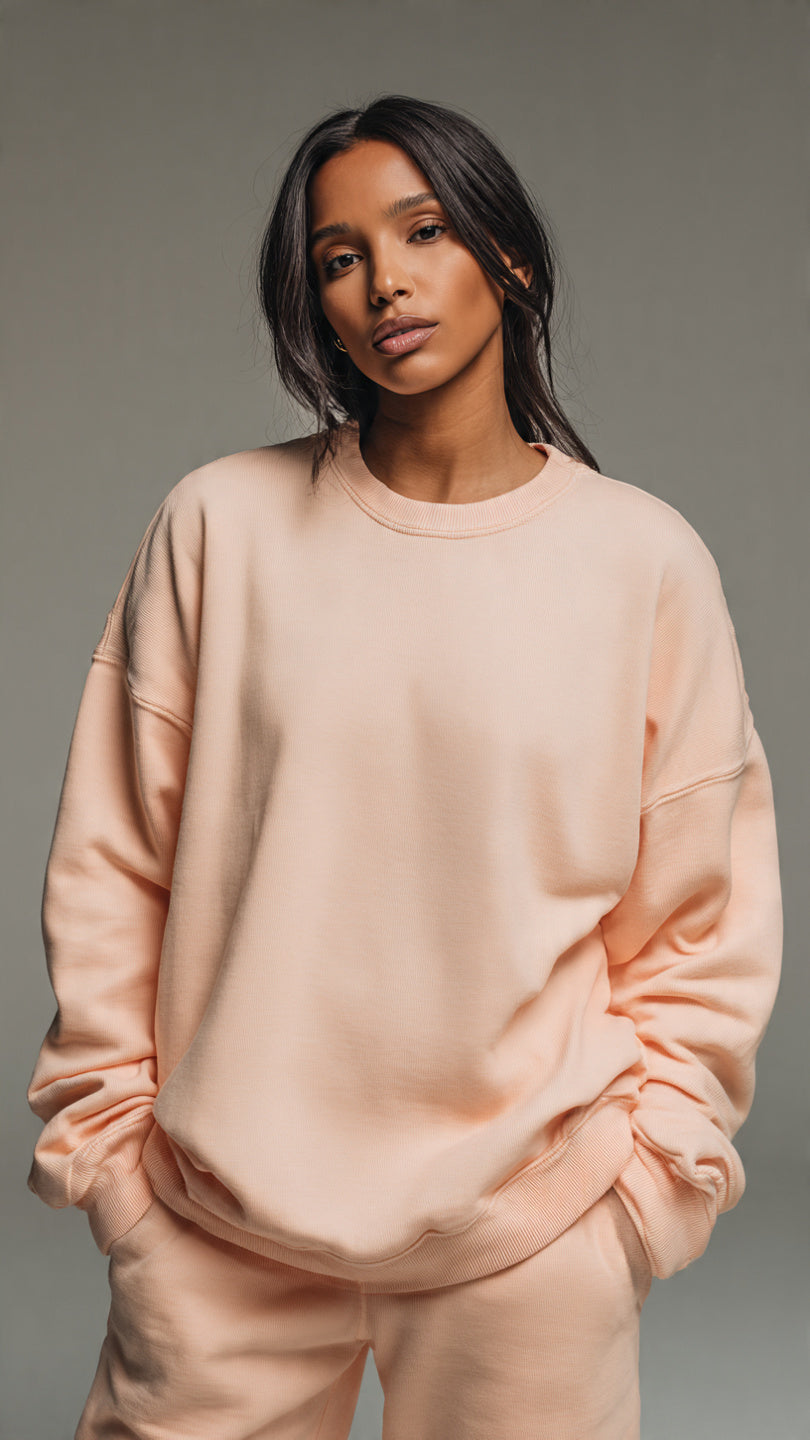 Peach Cocoon Oversized Sweat shirt